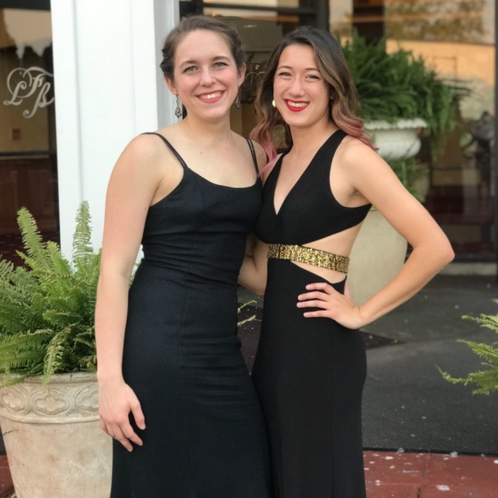 Black and Gold prom dress